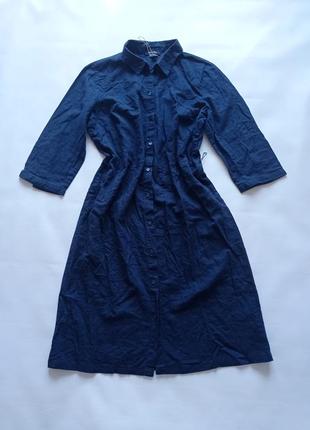Esmara. льняное платье рубашка 48 размер.3 фото