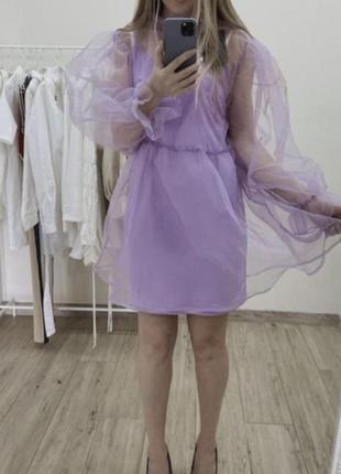 Роскішна вечірня сукня платье з об‘ємними рукавами2 фото