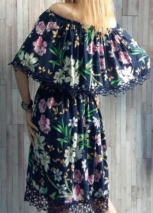 Красивое платье-сарафан с кружевом2 фото