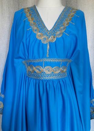 Женское платье-вышиванка, длинное платье с вышивкой. туника1 фото