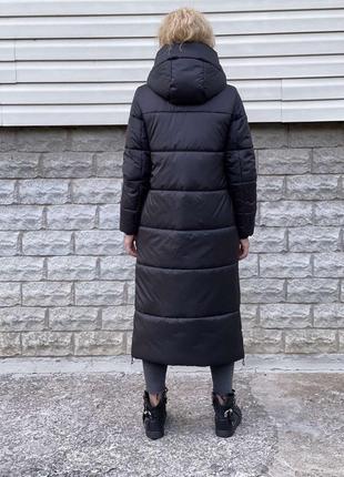 Зимняя длинная теплая куртка больших размеров3 фото