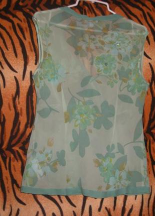 Супер блуза"monsoon"р.16,100%шелк4 фото