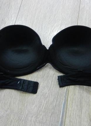 34в 75в*lingerie*черный базовый бесшовный бюстгальтер балконет анжелика новый4 фото