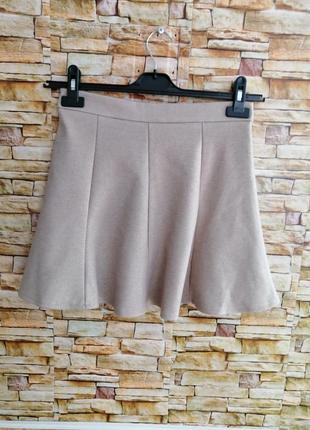 Міні-спідниця кашемір підкладка шортиками  мини-юбка кашемир подкладка шортиками