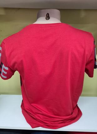 Футболка мужская красная турция,  мужская футболка,  футболка3 фото
