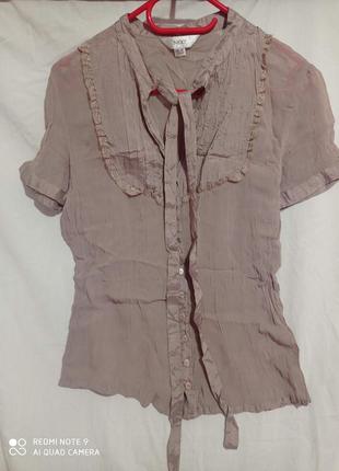 30. віскозна красива ошатна жіночна блуза жатка з мереживом на гудзиках віскоза2 фото