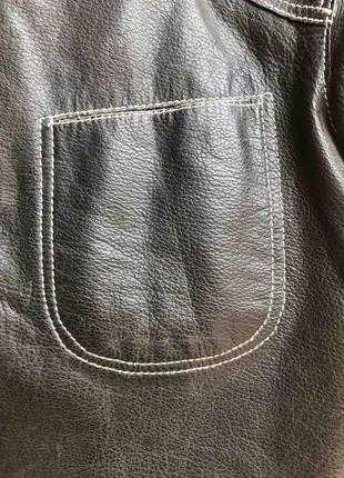 Шикарный винтажный пиджак/ куртка натуральная кожа3 фото