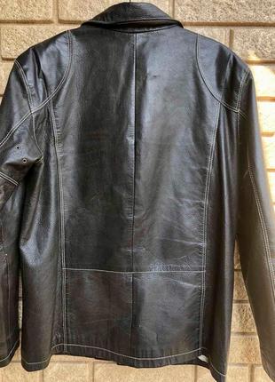 Шикарный винтажный пиджак/ куртка натуральная кожа7 фото