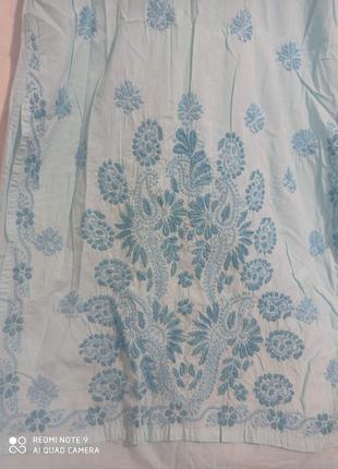 36 хлопковое очень красивое с вышивкой индийское платье туника хлопок rupali7 фото