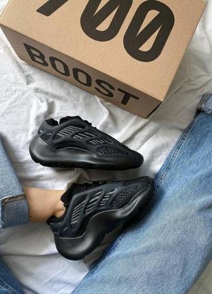 Adidas yeezy 700 v3 alvah чорні кросівки адідас ізі унісекс жіночі чоловічі демісезон чёрные кроссовки изи женские мужские тренд