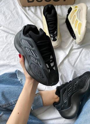 Adidas yeezy 700 v3 alvah чорні кросівки адідас ізі унісекс жіночі чоловічі демісезон чёрные кроссовки изи женские мужские тренд