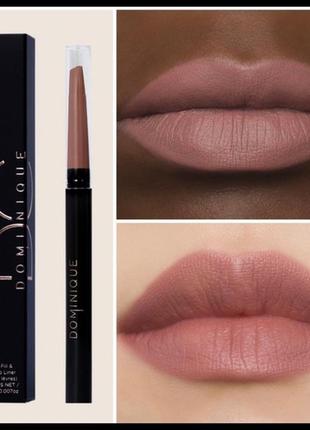Карандаш для губ dominique cosmetics creamy fill & define lip liner в оттенке crush