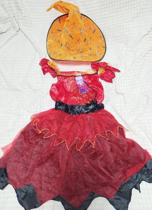 Карнавальна сукня костюм відьми відьмочки, хеллоин 11-12 років