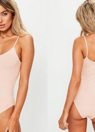 Боди missguided nude cami strap bodysuit1 фото