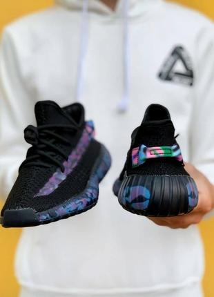 🔥кроссовки мужские женские adidas yeezy boost 350 v2 black multi2 фото