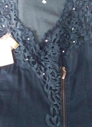 Шикарний джинсовий сарафан