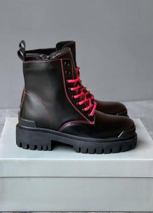 🔥ботинки женские balenciaga black tractor side-zip boots8 фото