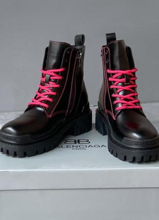 🔥ботинки женские balenciaga black tractor side-zip boots5 фото