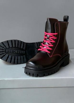 🔥ботинки женские balenciaga black tractor side-zip boots10 фото