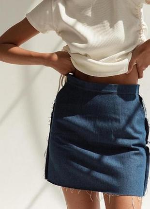 Дизайнерська джинсова спідниця