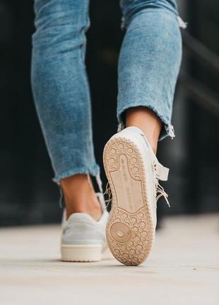 adidas forum beige, женские кроссовки адидас бежевые, кросівки жіночі адідас форум3 фото
