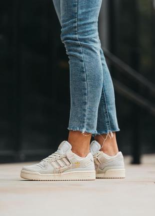 adidas forum beige, женские кроссовки адидас бежевые, кросівки жіночі адідас форум10 фото