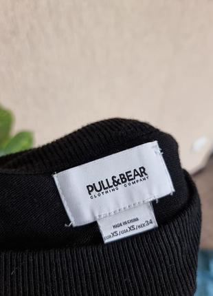 Базовий трикотажний светр, футболка з короткими рукавами pull&bear, оригінал7 фото