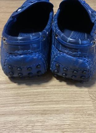 Оригінал мокасини туфлі stefano ricci driver shoes зі шкіри крокодила4 фото