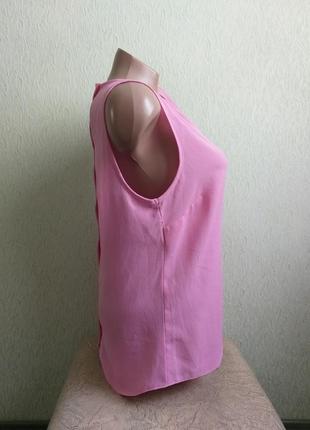 Туника. рубашка застежка на спине. блуза трапеция. розовая.3 фото