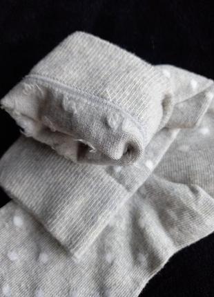 23см шкарпетки світло-сірі в білий горошок3 фото