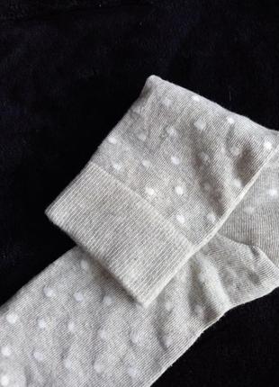 23см шкарпетки світло-сірі в білий горошок4 фото