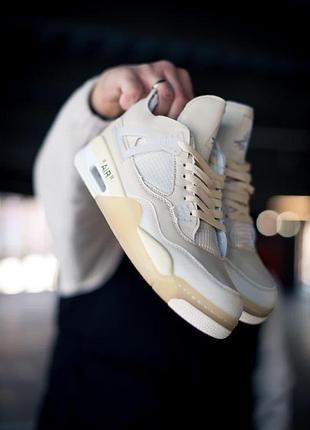 Жіночі шкіряні кросівки nike air jordan air jordan 4 retro off-white-sile

/ женские кроссовки найк аир джордан