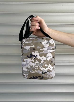 Сумка через плече сумка-мессенджер барсетка nike камуфляж grey