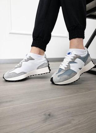 New balance 327 grey женские легкие брендовые серые кроссовки беланс замшевые трендовая модель жіночі легкі сірі модні кросівки2 фото