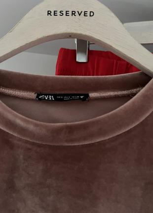 Крутой бархатный свитшот zara 2