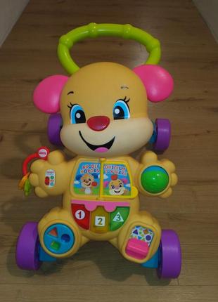 Інтерактивні дитячі ходунки на колесах fisher-price оригінал навчальна іграшка