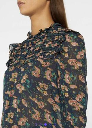 Блуза шовкова в квітковий принт