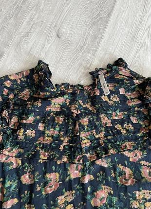 Блуза шовкова в квітковий принт5 фото