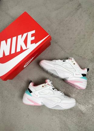 Жіночі кросівки nike m2k tekno white pink grey blue/   женские кроссовки найк м2к текно3 фото