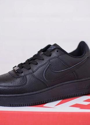 Nike air force чёрные с теснением sin