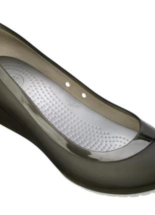 Crocs carlisa mini wedge - preto