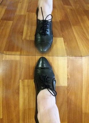 Удобные элегантные кожаные туфли -ботильоны  cavaletto италия  на ножку 24,5 см.2 фото