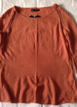 Кашемировый  свитерок с кружевом twin set. m-l(пог-50).карамель1 фото