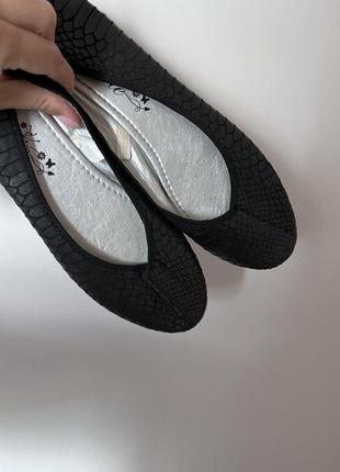 Туфли балетки женские черные