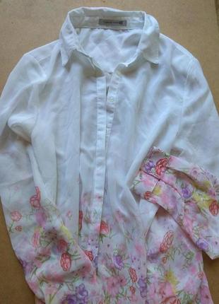 Блузка полупрозрачная в цветочный принт tamnoon распродажа все по 100 грн