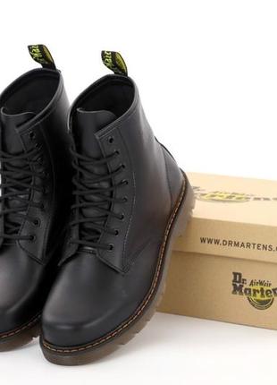 Чоловічі високі шкіряні черевики демісезонні dr.martens2 фото