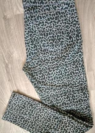 Леопардові джинси / леопардовые джинсы slim fit medium rise promod
