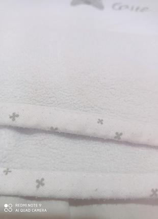 Флисовое мягкое теплое тонкое белое одеяло покрывало плед флис8 фото