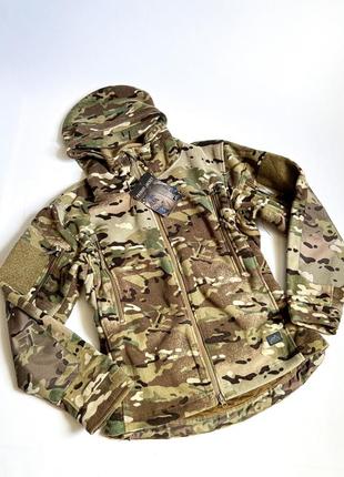 Куртка кофта флісова мультикам фліска  patriot helikon-tex подвійний фліс camogrom (multicam)