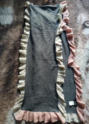 Modissa стильный кашемировый шарф кашемир шелк с рюшами2 фото